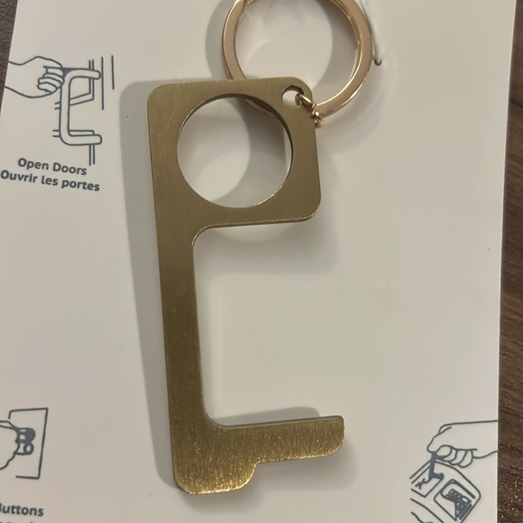 Gold-plated No touch tool keyring - Picture 3 of 3